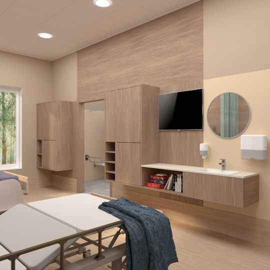 Hospicjum im. ks. E. Dutkiewicza SAC w Gdańsku po przebudowie, wizualizacja