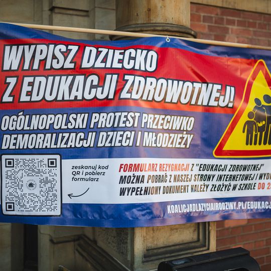 protest przeciwników edukacji zdrowotnej w Gdańsku