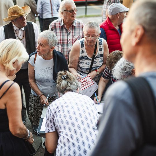 protest przeciwników edukacji zdrowotnej w Gdańsku