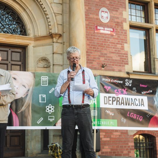 protest przeciwników edukacji zdrowotnej w Gdańsku