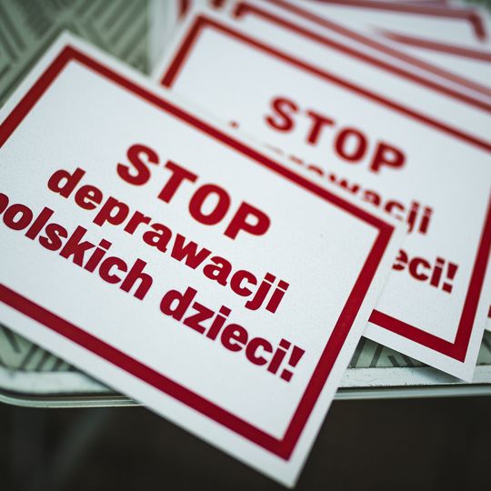 protest przeciwników edukacji zdrowotnej w Gdańsku