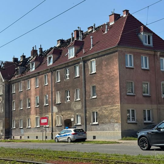 pożar przy al. Hallera w Gdańsku