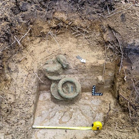 skarb z epoki żelaza odnaleziony w Nadleśnictwie Gdańsk