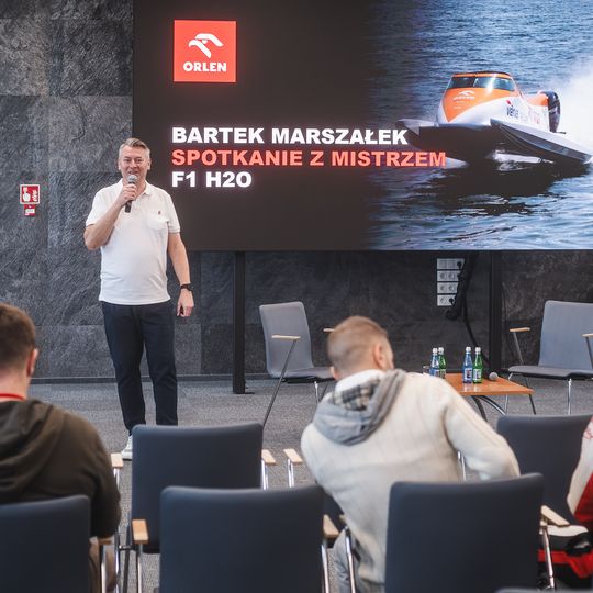 Bartłomiej Marszałek na spotkaniu z dziennikarzami w Gdańsku