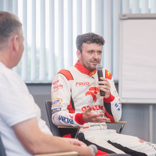 Bartłomiej Marszałek na spotkaniu z dziennikarzami w Gdańsku