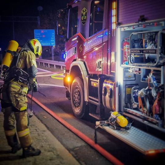 pożar fabryki okien w Rusocinie