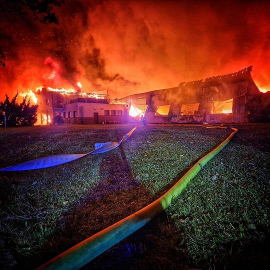 pożar fabryki okien w Rusocinie