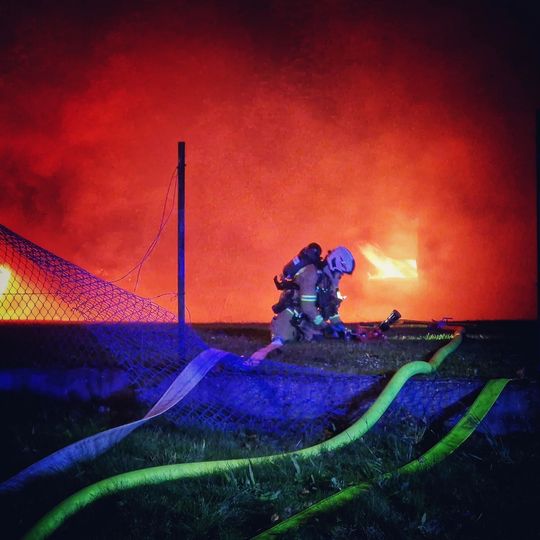 pożar fabryki okien w Rusocinie