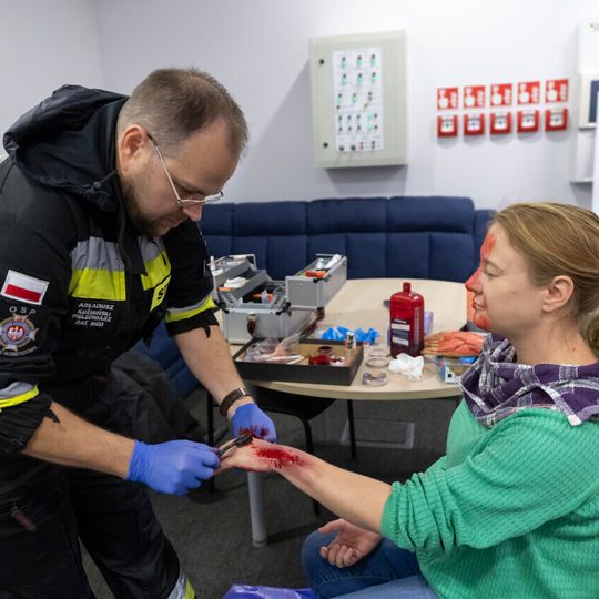Pożar auta, wypadek i liczni poszkodowani. Służby ćwiczyły w tunelu pod Martwą Wisłą