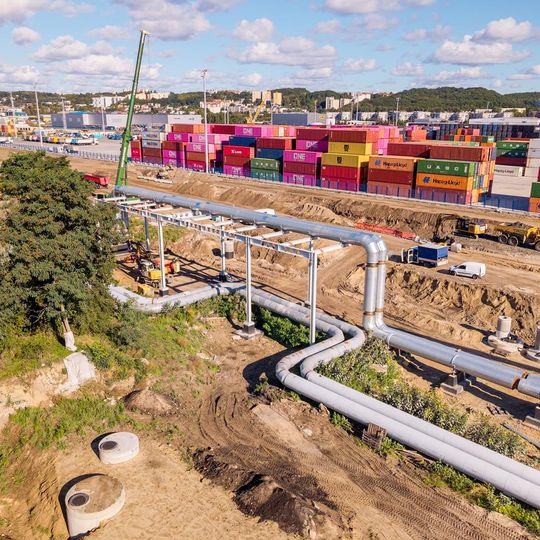 przebudowa sieci ciepłowniczej na terenie terminalu intermodalnego w Porcie Gdynia