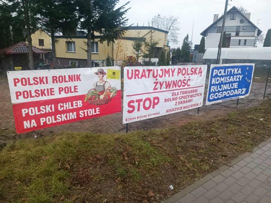 Protest rolników w Egiertowie