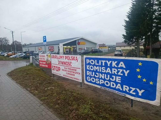 Protest rolników w Egiertowie