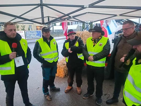 Protest rolników w Egiertowie