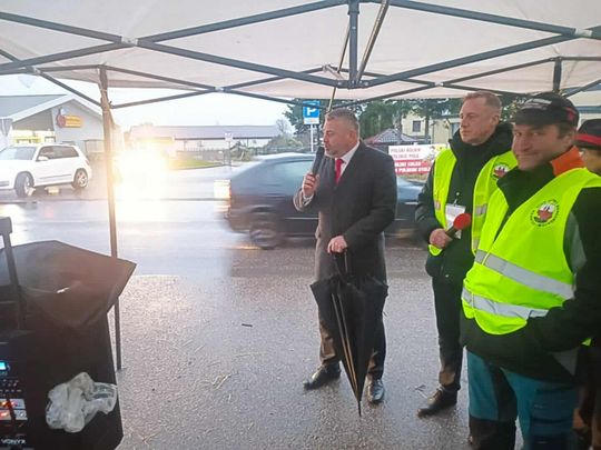 Protest rolników w Egiertowie