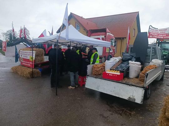 Protest rolników w Egiertowie