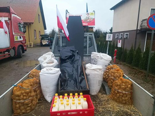 Protest rolników w Egiertowie