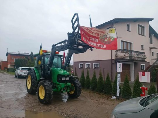 Protest rolników w Egiertowie
