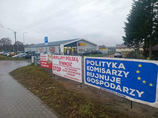 Protest rolników w Egiertowie