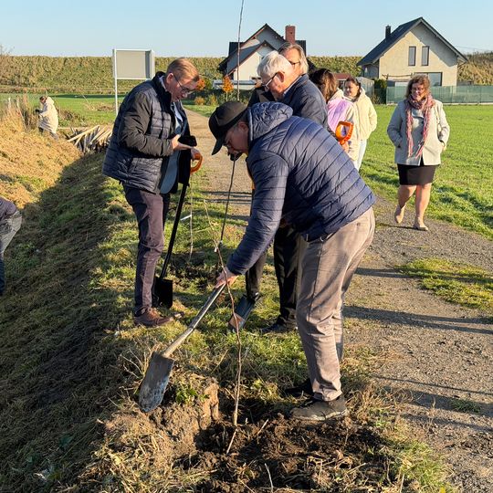 sadzenie Alei Jabłoni pamięci Mariusza Śledzia