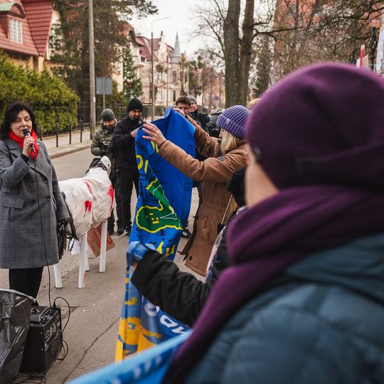 „Pożegnanie Imperium”, protest przed konsulatem Federacji Rosyjskiej, Gdańsk 2025