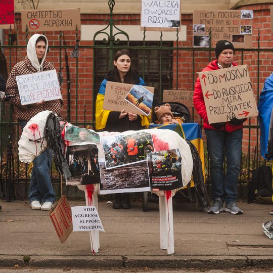 „Pożegnanie Imperium”, protest przed konsulatem Federacji Rosyjskiej, Gdańsk 2025