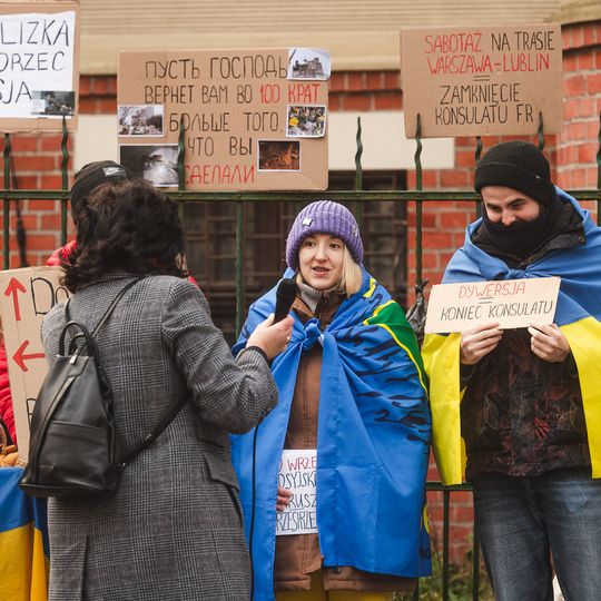 „Pożegnanie Imperium”, protest przed konsulatem Federacji Rosyjskiej, Gdańsk 2025