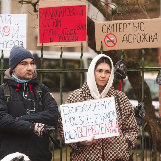 „Pożegnanie Imperium”, protest przed konsulatem Federacji Rosyjskiej, Gdańsk 2025