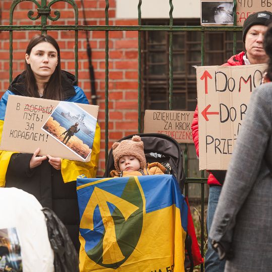 „Pożegnanie Imperium”, protest przed konsulatem Federacji Rosyjskiej, Gdańsk 2025