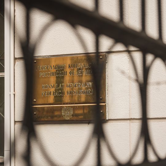 „Pożegnanie Imperium”, protest przed konsulatem Federacji Rosyjskiej, Gdańsk 2025