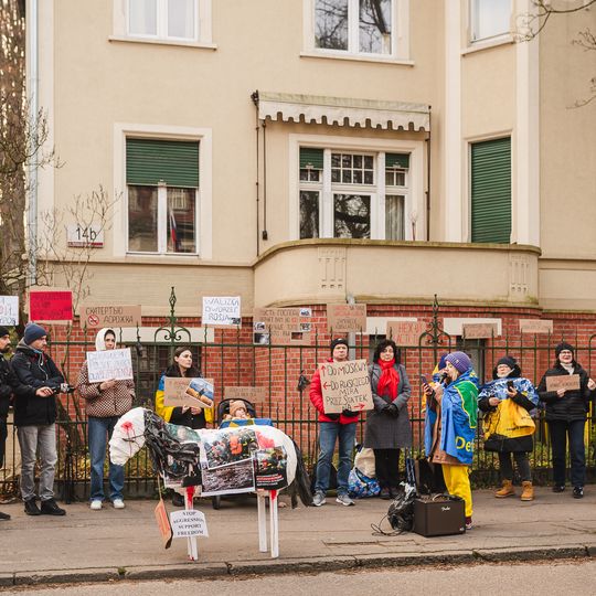 „Pożegnanie Imperium”, protest przed konsulatem Federacji Rosyjskiej, Gdańsk 2025