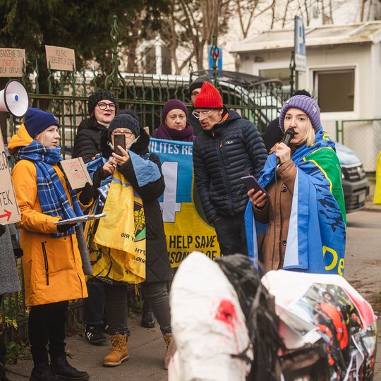 „Pożegnanie Imperium”, protest przed konsulatem Federacji Rosyjskiej, Gdańsk 2025