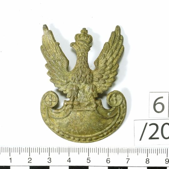 polski orzeł od rogatywki znaleziony w niemieckim obiekcie śmietniskowym