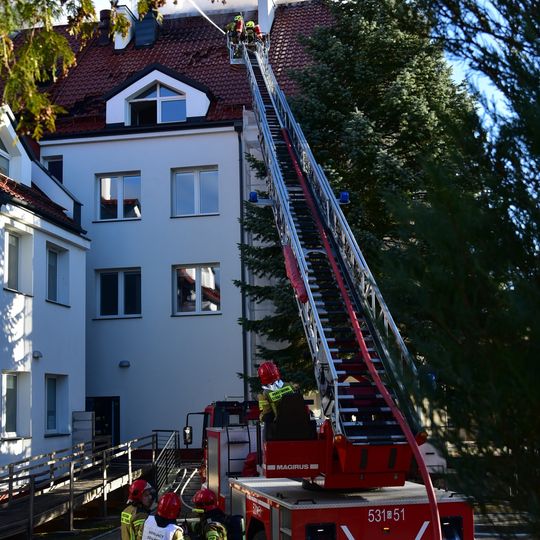 pożar ZUS w Sztumie