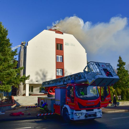 pożar ZUS w Sztumie