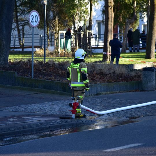 pożar ZUS w Sztumie