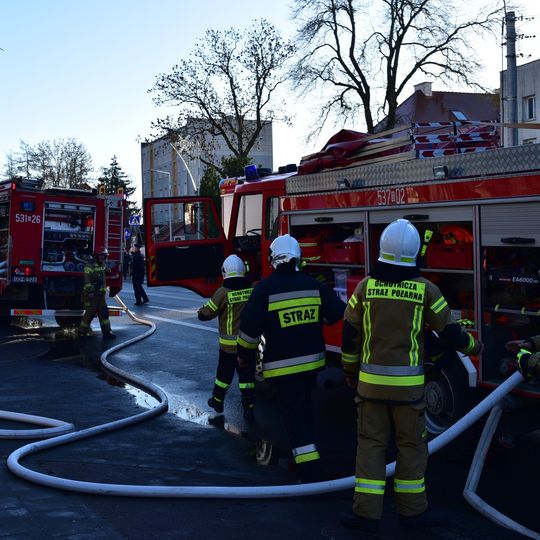 pożar ZUS w Sztumie