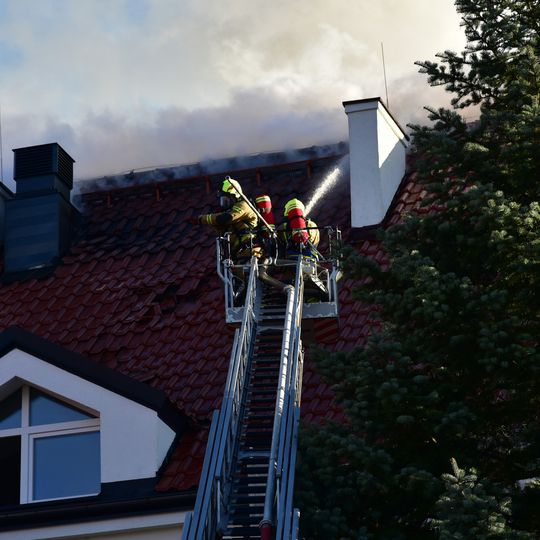 pożar ZUS w Sztumie