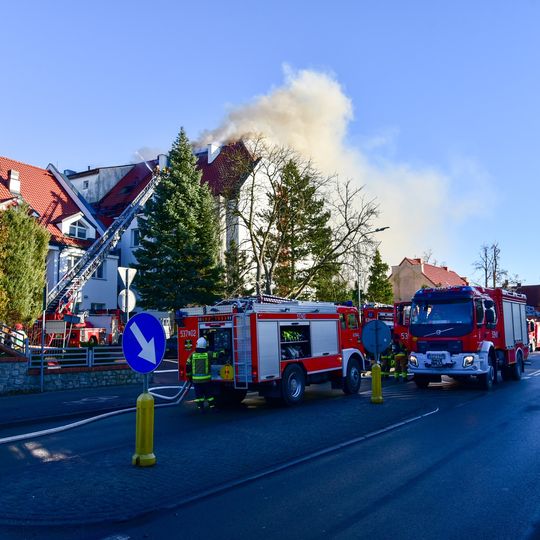 pożar ZUS w Sztumie