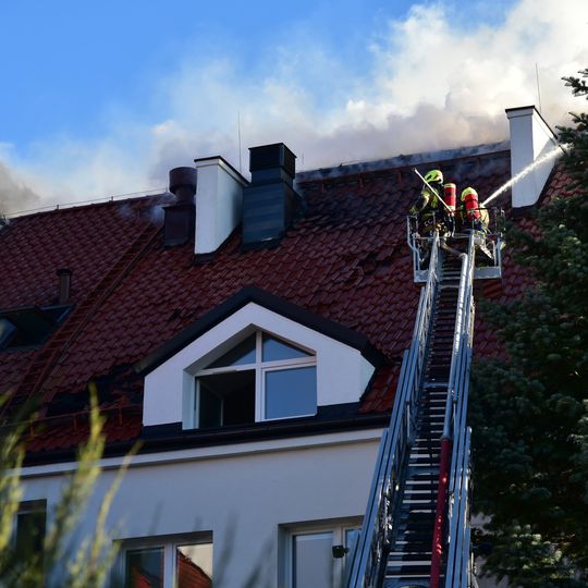 pożar ZUS w Sztumie
