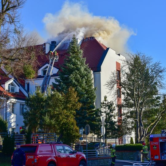 pożar ZUS w Sztumie