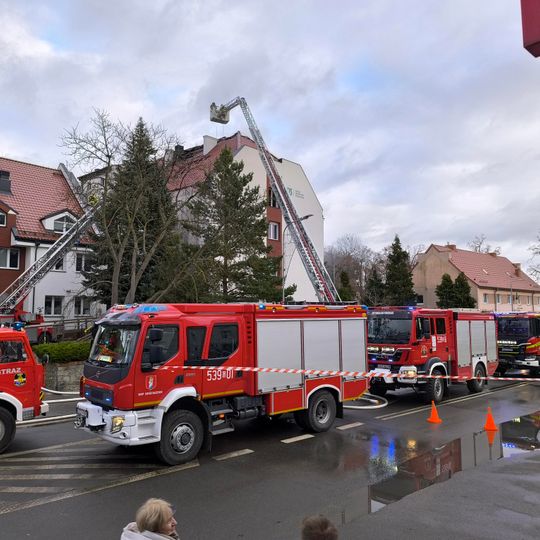 pożar ZUS w Sztumie