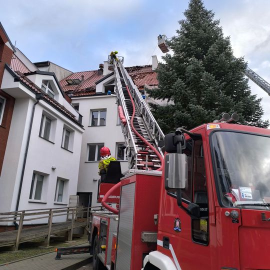 pożar ZUS w Sztumie