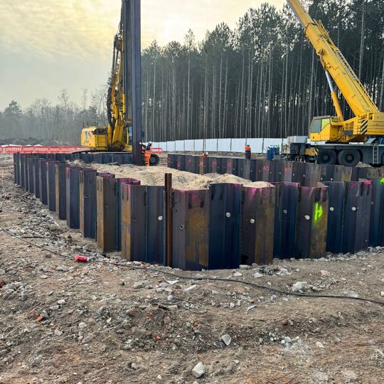 prace przy budowie mikrotunelu, Gdańsk