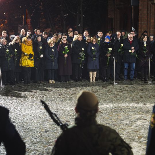 7. rocznica śmierci Pawła Adamowicza, uroczystości przy tablicy pamiątkowej, Gdańsk 2026