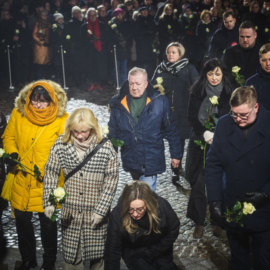 7. rocznica śmierci Pawła Adamowicza, uroczystości przy tablicy pamiątkowej, Gdańsk 2026