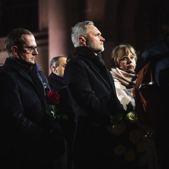 7. rocznica śmierci Pawła Adamowicza, uroczystości przy tablicy pamiątkowej, Gdańsk 2026