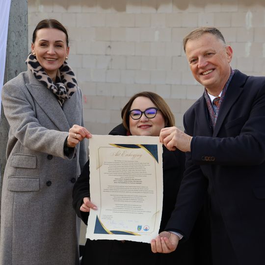 wmurowanie kamienia węgielnego pod nowy budynek Szpitala Puckiego