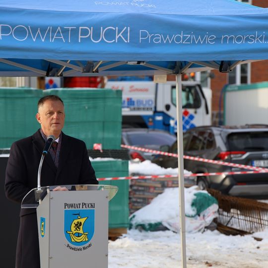 wmurowanie kamienia węgielnego pod nowy budynek Szpitala Puckiego