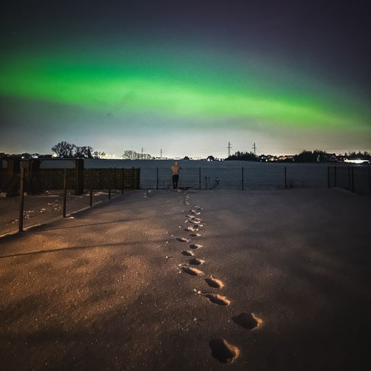zorza polarna, Pępowo 2026