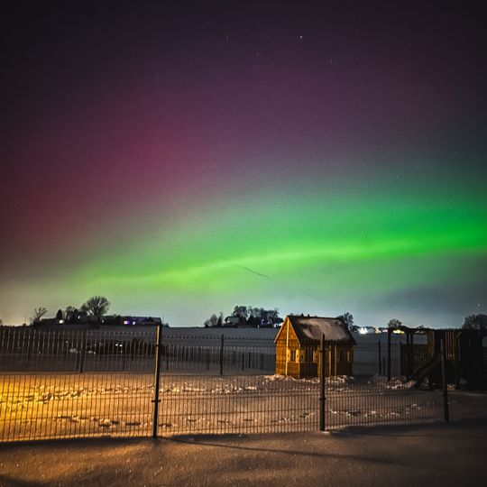 zorza polarna, Pępowo 2026